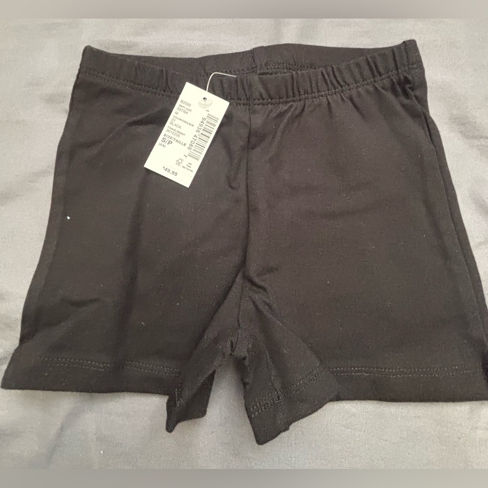 Children’s Place Black Stretch Knit Girls Shorts-Small 5/6